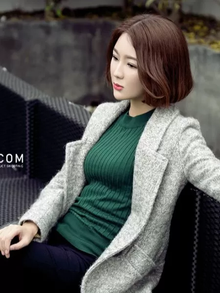 韩风女像户外休闲写真